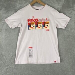 Uniqlo Peko Chan Shirt Womens XS Pink Fujiya Milky Candy Graphic Tee